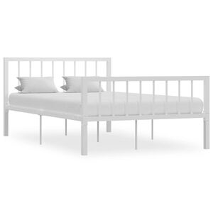 vidaXL Estrutura de cama 120x200 cm metal branco