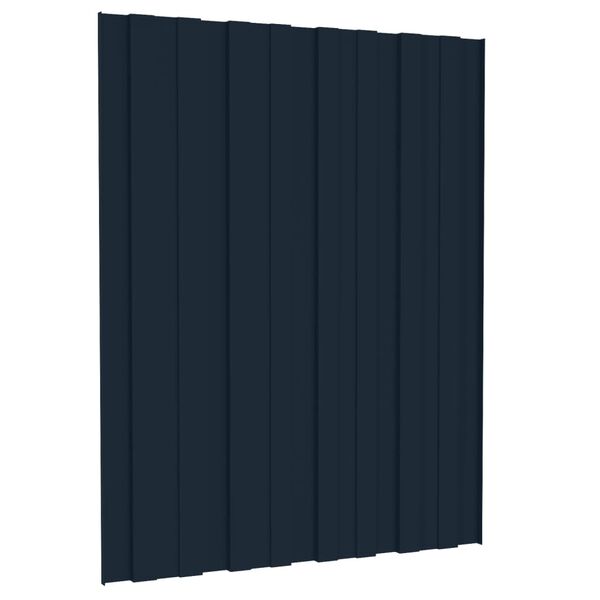 vidaXL Painel de telhado 12 pcs 60x45 cm a&ccedil;o galvanizado antracite
