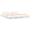 vidaXL Cama de paletes 140x190 cm madeira de pinho maci&ccedil;a branco