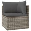 vidaXL 6 pcs conjunto lounge de jardim c/ almofadões vime PE cinzento