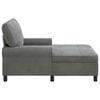 vidaXL Chaise Lounge com almofada Cinza Escuro 91 x 157 x 91 cm Veludo