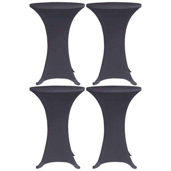 vidaXL Capa extensível para mesa 4 pcs 60 cm antracite