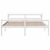 vidaXL Cama para idosos com cabeceira 200x200 cm pinho maci&ccedil;o branco