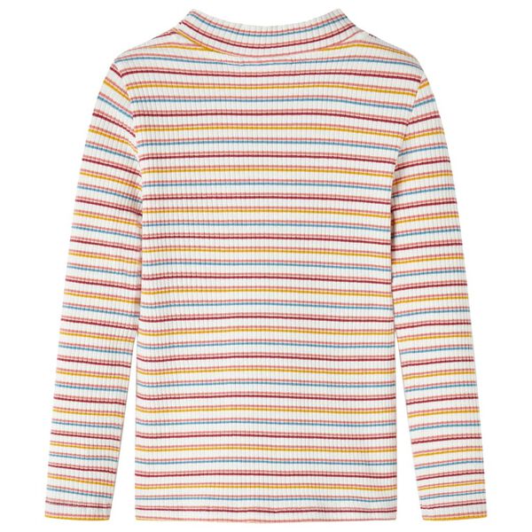 T-shirt manga comprida para crian&ccedil;a de meia gola cor cru 104