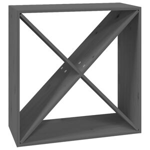 vidaXL Garrafeira 62x25x62 cm madeira de pinho maci&ccedil;a cinzento