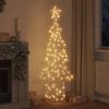 vidaXL &Aacute;rvore de Natal com 240 LEDs Branco quente 181 cm PET