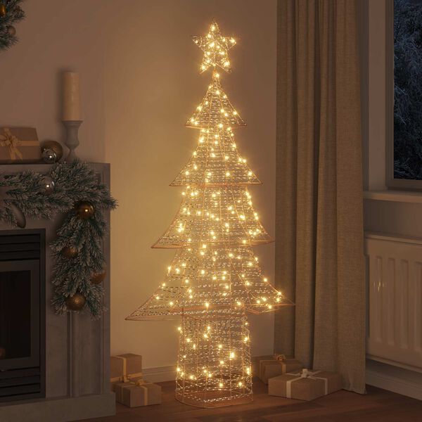 vidaXL &Aacute;rvore de Natal com 240 LEDs Branco quente 181 cm PET
