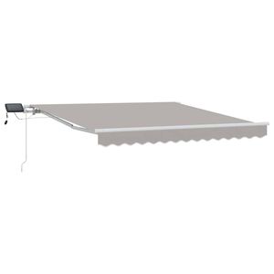 vidaXL Toldo retr&aacute;til Cinzento-claro 300 x 250 cm Tecido e Alum&iacute;nio
