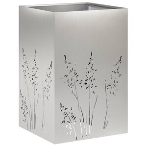 vidaXL Vaso de Jardim Prateado 50 x 50 x 75 cm A&ccedil;o inoxid&aacute;vel