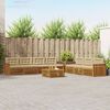 vidaXL Conjunto de Sof&aacute;s para Exterior 8 pcs Natural e Bege