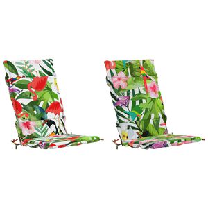 vidaXL Almofadas para Cadeiras Alta em 2 Pe&ccedil;as GEMERT 2 pcs Multicolor