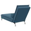 vidaXL Chaise lounge de massagem com rolo veludo azul