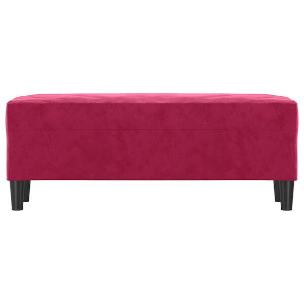 vidaXL Banco 100x35x41 cm veludo vermelho tinto