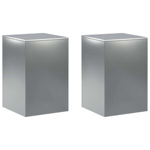 vidaXL Suporte para Plantas 2 pcs Prateado 40 x 40 x 60 cm
