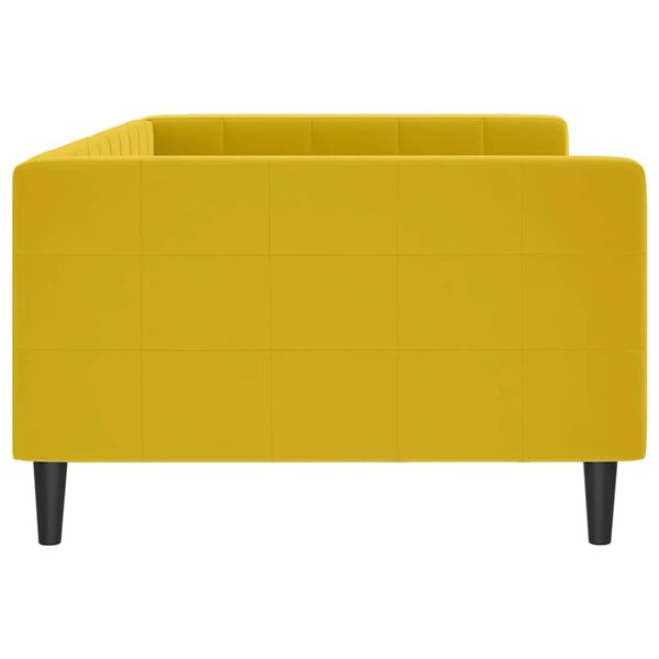 vidaXL Sofá-cama 100x200 cm veludo amarelo