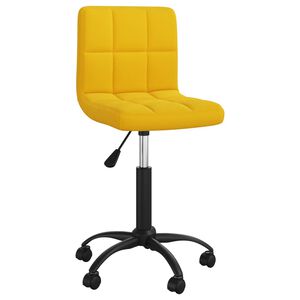 vidaXL Cadeira de escrit&oacute;rio girat&oacute;ria veludo amarelo mostarda