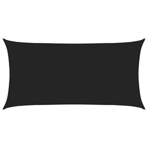 vidaXL Vela de Sombra Preto 2 x 6 m HDPE