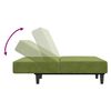 vidaXL Sof&aacute;-cama de 2 lugares veludo verde-claro