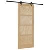 vidaXL Porta Deslizante Natural e Preto 86 x 211 cm