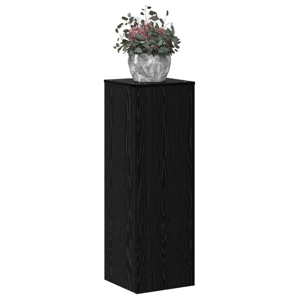 vidaXL Suporte para Plantas Carvalho Preto 33 x 33 x 100 cm
