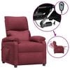 vidaXL Poltrona el&eacute;trica reclin&aacute;vel tecido vermelho tinto