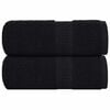 vidaXL Toalhas de bid&eacute; FROGN 2 pcs 30x50 cm 360 g/m&sup2; preto