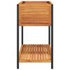 vidaXL Vaso/floreira de jardim c/ prateleira 110x45x80 cm ac&aacute;cia/a&ccedil;o