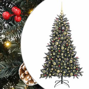 vidaXL &Aacute;rvore de Natal Artificial Verde 150 cm PVC, Pl&aacute;stico e A&ccedil;o