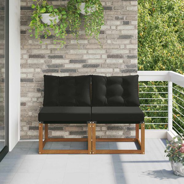 vidaXL 2 Pe&ccedil;a Sof&aacute; do Meio para Exterior