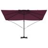 vidaXL Guarda-sol Vermelho Bordeaux 351 x 250 x 260 cm