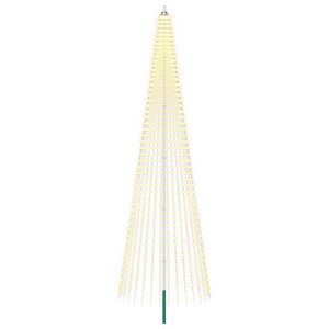 vidaXL Luz para &aacute;rvore de Natal com estaca e mastro 500 cm 1632 LED