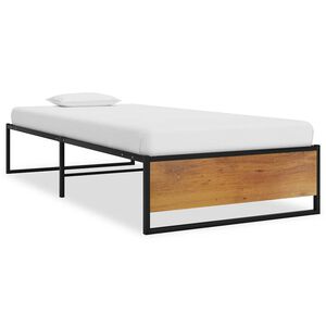 vidaXL Estrutura de cama 100x200 cm metal preto