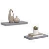 vidaXL Prateleiras de parede suspensas 2 pcs 50x23x3,8cm MDF cinzento