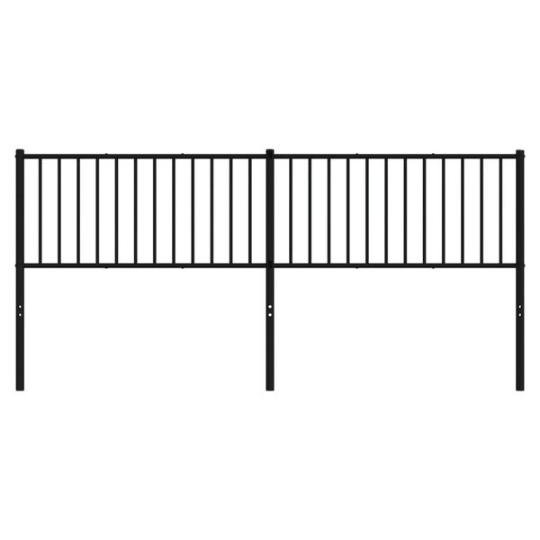 vidaXL Cabeceira de cama 200 cm metal preto