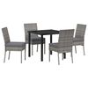 vidaXL Conjunto de Jantar para Jardim 5 unid. Cinzeto