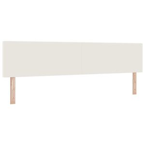 vidaXL Cabeceira com cabeceira Creme 200 cm Couro Sint&eacute;tico
