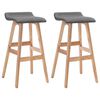 vidaXL Cadeiras de bar 2 pcs tecido cinzento-escuro