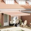 vidaXL Toldo Retr&aacute;til Manual Multicolor 400 &times; 300 cm tecido
