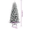 vidaXL Árvore de Natal Artificial com 150 LEDs Branco 150 cm
