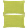 vidaXL Conjunto de 2 almofadas em veludo 40x60 cm verde