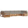 vidaXL Conjunto de Sof&aacute;s para Exterior 7 pcs Cinza Natural e Claro
