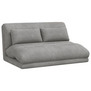 vidaXL Cadeira de ch&atilde;o ajust&aacute;vel Cinzento-claro Veludo