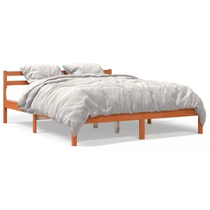 vidaXL Cama sem colch&atilde;o 180x200 cm pinho maci&ccedil;o castanho-mel