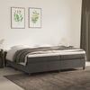 vidaXL Estrutura de cama com molas 200x200 cm veludo cinzento-escuro