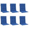 vidaXL Almofad&otilde;es lombares p/ cadeiras de jardim 6pcs oxford azul real
