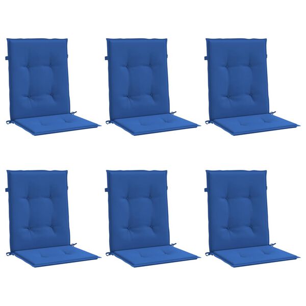 vidaXL Almofad&otilde;es lombares p/ cadeiras de jardim 6pcs oxford azul real