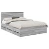 vidaXL Estrutura da Cama com gaveta Cinza Sonoma 150 x 200 cm