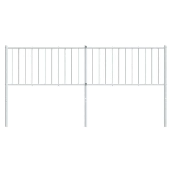 vidaXL Cabeceira de cama 180 cm metal branco