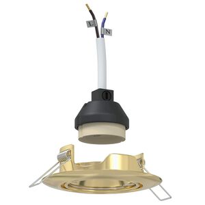 vidaXL Holofote 6 pcs Ouro 9 x 9 x 2.5 cm Metal