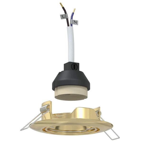 vidaXL Holofote 6 pcs Ouro 9 x 9 x 2.5 cm Metal